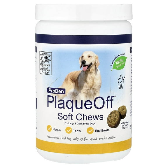 ProDen PlaqueOff® Soft Chews, For Large & Giant Breed Dogs, 90 Soft Chews, 15.8 oz (450 g)