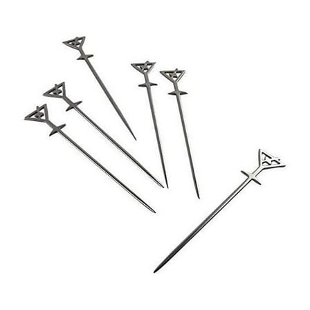 Prodyne Martini Glass Picks (Set of 6), Metallic