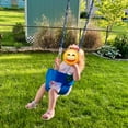 thumbnail image 4 of Celawork High Back Toddler Bucket Swing Seat with Coated Chains, Heavy Duty Kids Swing Seat Fully Assembled, Blue, 4 of 8