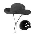 thumbnail image 1 of Casco de bicicleta para adultos, resistente a impactos, sombrero de playa, ligero, tipo casco, gorra de pescador para mujeres y hombres, escuela de Negro, 1 of 8