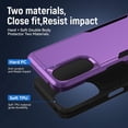 thumbnail image 5 of REQO Protective Case] with Screen Protector[Military [G]rade Drop Tested] Heavy-Duty Tough Rugged Shockproof for Motorola Moto [G] [5[G]] 2022, Purple, 5 of 7