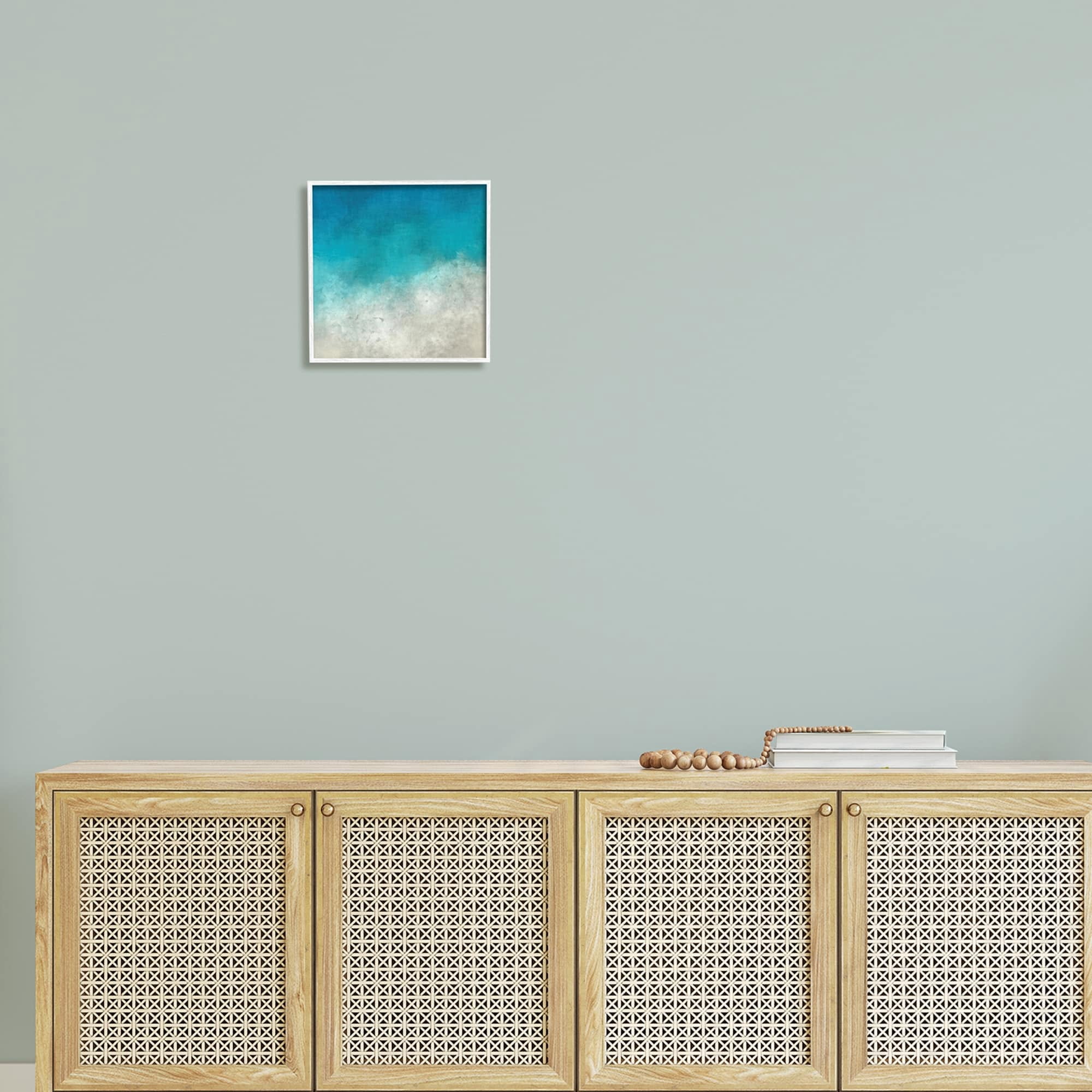 Stupell Industries Aerial Ocean Shoreline View Sea Water Foam Painting White Framed Art Print Wall Art, Design by Alpenglow Workshop
