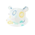 thumbnail image 2 of Wuxian Baby Boys Girls Hats Summer Wide Brim Cute Cartoon Dinosaur Print Adjustable Strap Mesh Patchwork Uv Protection Caps Toddler Outdoor Beach Playground Casual Hats,Light Blue,3-6 Months, 2 of 5