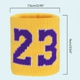 thumbnail image 5 of Yokua Wrist Sweatbands Figure Wristbands Athletic Sweat Bands for Sports Tennis Gym, 5 of 16