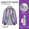 thumbnail image 5 of Mandala Inspired Paisley Backpack - Ergonomic Waterproof Bookbag for Teens with Side Bottle Pocket, 5 of 6