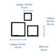 thumbnail image 4 of Set 3 repisas flotantes cuadradas minimalista negras ELLEGANCE HOUSEWARE FS39095, 4 of 4