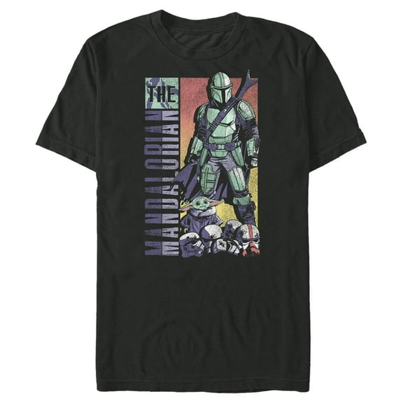 Men's Star Wars: The Mandalorian Distressed Fallen Troopers  Graphic Tee Black Large