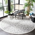 thumbnail image 3 of SAFAVIEH Cabana Henrika Ivory/Grey 2'2"X9' Runner Indoor/Outdoor Area Rug Ivory/Grey, 6'7" x 6'7" Round, 3 of 11