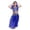 Blue, variant on Leey-World Toddler Girls Dresses Cotton Kids Girls Belly Dance Halter Top Pants Set Sequined Outfit with Head Veil Waist Chain Bracelet and Bracelets(Yellow,5-7 Years)