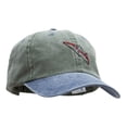 thumbnail image 5 of Composit Bow Embroidered Pigment Dyed Wash Caps - Olive Navy OSFM, 5 of 5