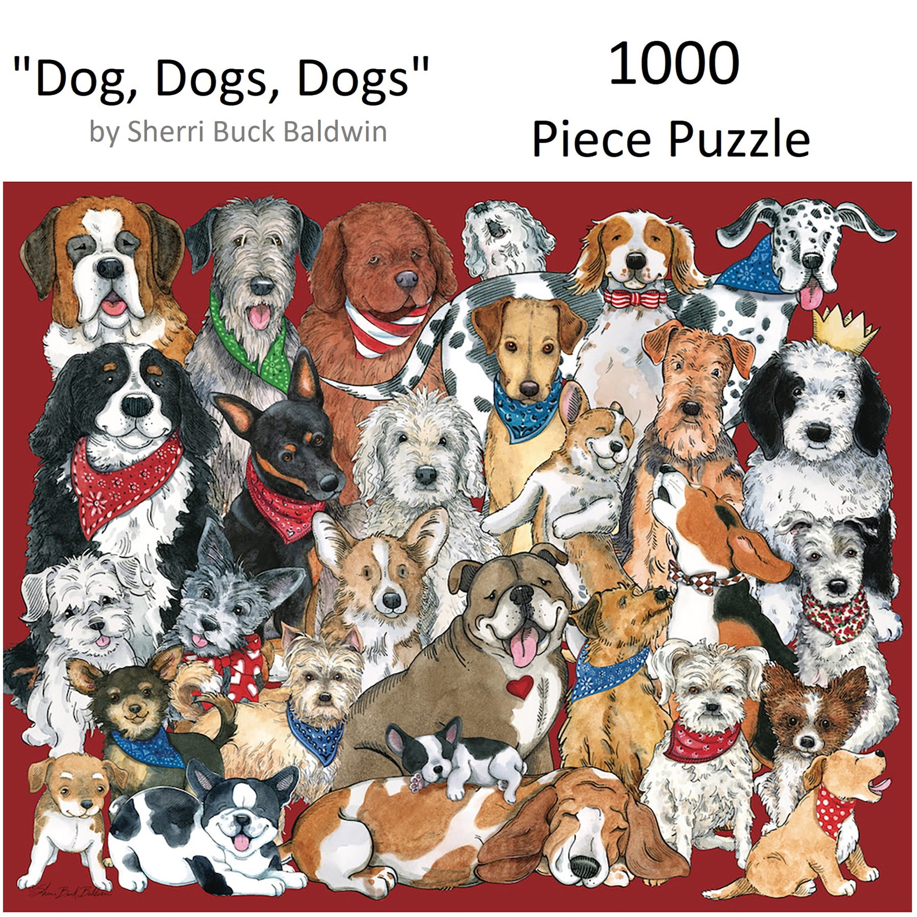  Group Photo of Dogs Jigsaw Puzzles 1000 Pieces Puzzles