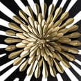 thumbnail image 4 of Floral Metal Wall Decor - 19" x 1.5" x 39" - Black/Gold, 4 of 5