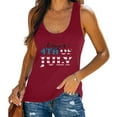 thumbnail image 2 of IROINNID Women's Round Neckline Tank Sleeveless Casual America Flag Casual Tops Blouse Tops Women Tops 4th Of July, 2 of 5