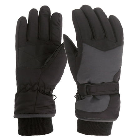 

Cathalem Pair Glove Winter Gloves Outdoor Kids Boys Youth Girls Snow Skating Snowboarding Windproof Warm Print Durable Ski Girl Gloves Black 11-16 Year