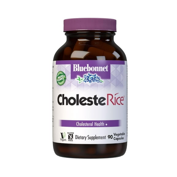 Bluebonnet CholesteRice, Red Yeast Rice Plant Sterols Pantethine CoQ10 Policosanol 90 Caps