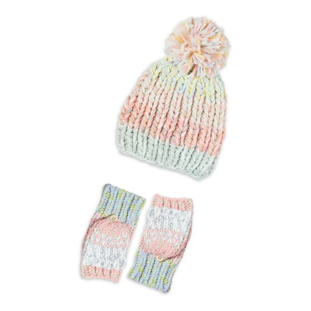 Time and Tru Women's Handcrafted Beanie and Gloves Set