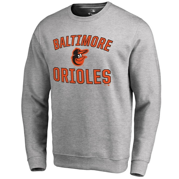 Men's Ash Baltimore Orioles Victory Arch Pullover Sweatshirt
