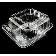 Durable Packaging Plastic Clear 6" Hinged Food Takeout Container Cookie Favor Cake 125/Pk Durable (pack of 125)