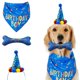thumbnail image 1 of Mascota perro saliva toalla cumpleaños sombrero perro hueso juguete tirar bandera conjunto MFZFUKR CPB-US-FXT18-1, 1 of 5