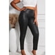 thumbnail image 4 of ABPHQTO Leggings negros con textura de leopardo brillante para mujer, 4 of 5