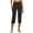 Black, variant on Womens Yoga Capri Pants High Waist Capri Leggings with Pockets Wide Leg Crop Exercise Workout Summer Pants Black L