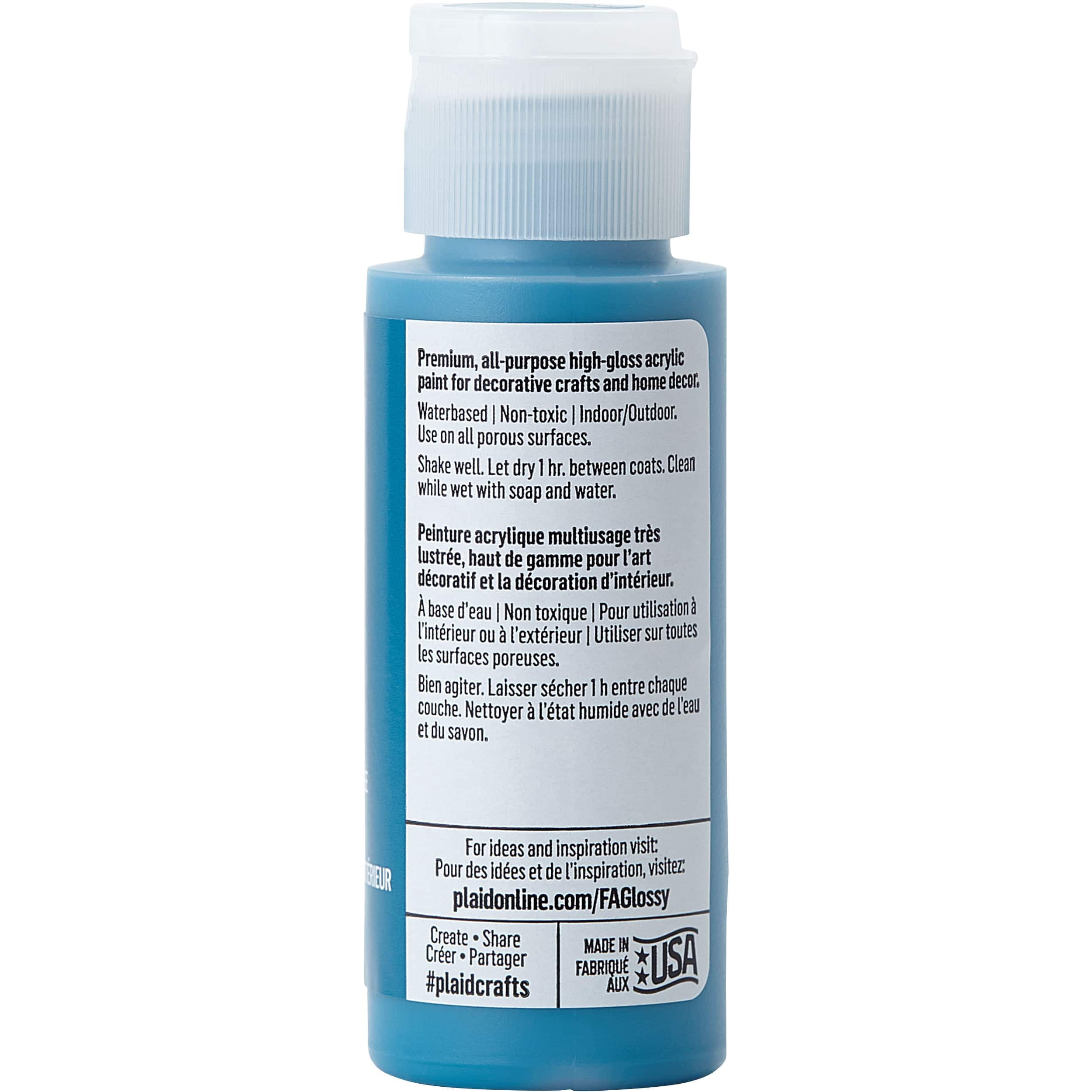 FolkArt Glossy High-Gloss Acrylic Paint, 12 Pack