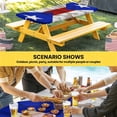 thumbnail image 6 of Puerto Rican Flag Table Cloths for 3 Foot Rectangle Tables, Vintage Geometric Art Wooden Patio Waterproof Elastic Fitted Tablecloths, Washable Rectangular Table Cover for Camping, 6 of 8