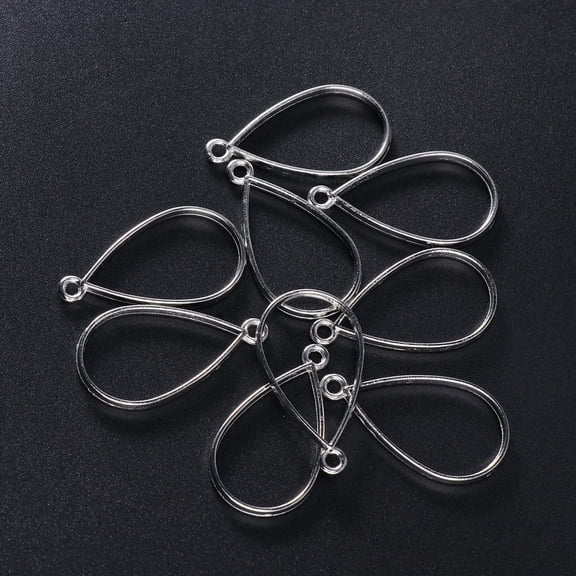 BESTOYARD 30Pcs Assorted Color Hollow Alloy Pendants for Jewelry Making Supplies and Craft Accessories