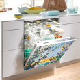 thumbnail image 2 of Yayeee Magnetic Dishwasher Cover for The Front Decoration Home Kitchen Machine Sticker Protector, Colorful Leaves, 2 of 6