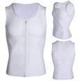 thumbnail image 7 of FITVALEN Mens Slimming Body Shaper with Zipper Compression Shirt Shapewear Waist Trainer Corset Abs Tank Top Gym, 7 of 7