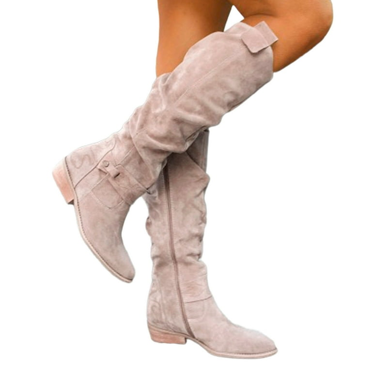 Shadouami Women's Extra Wide Calf Knee High Boots True Wide Width