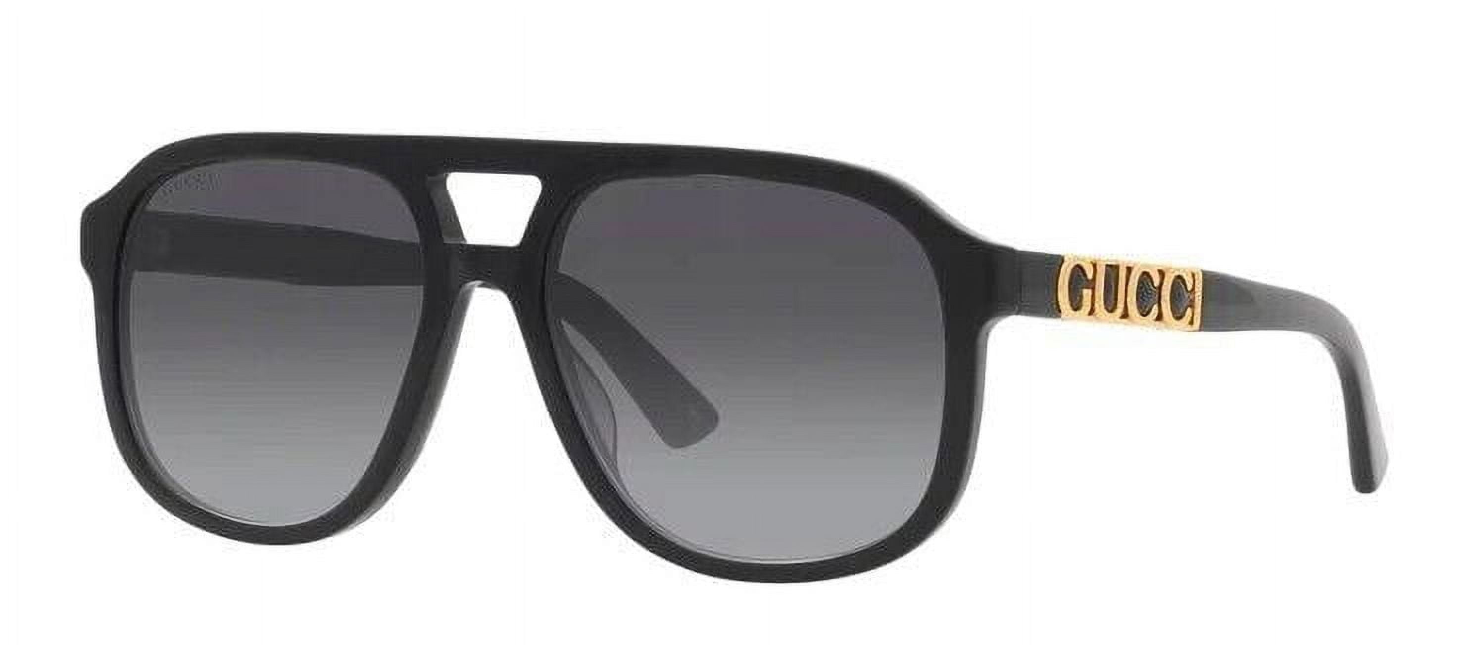 NEW‎ GUCCI G1169S 001 BLACK BROWN WOMEN OVERSIZED SUNGLASSES GUCCI Gucci GG1189S-001 Oversized Black Square Sunglasses with  main image 2