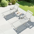 thumbnail image 5 of SERWALL Small Folding Side Table set 2, HDPE All Weather Adirondack End Table, No Assembly Required, White, 5 of 9