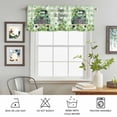 thumbnail image 6 of Kitchen Valances for Window, Rustic Truck Shamrock Butterfly Light Filtering Rod Pocket Valance Curtain, St. Patrick's Day Green Check Short Curtains Window Topper for Bedroom Living Room 54x18in, 6 of 9