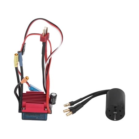 BIMZUC 2435 4800KV Sensorless Brushless Motor with 35A ESC High-Speed Upgrade Combo Set for 1/16 1/18 RC Car Truck Accessories Parts (1.4 inches / 35mm Motor Length)