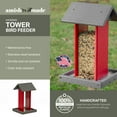 thumbnail image 2 of Outdoor Leisure Products, Model GM18GR,  High Density Poly Resin Tall Bird Feeder, Gray and Bright Red,, 2 of 5