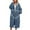 A-Blue168, variant on Robes For Womens Jacquard Flannel Hooded Kimono Bathrobe Soft Fleece Casual Loungewear Sleepwear,Size One Size