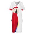 thumbnail image 4 of Hermoso vestido de bolsillo suelto con arte de guacamayo escarlata Vestidos de verano para mujer Vestidos de mujer elegantes y bonitos, 4 of 7