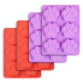 thumbnail image 1 of Cozihom Moldes de silicona para patas de perro cachorro, grado alimenticio, para chocolate, caramelo, pudín, gelatina, golosinas para perros. 4 piezas, 1 of 5