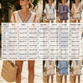 thumbnail image 5 of QGJZVUNL Two Piece Lounge Set for Women Boho Summer Outfits Loose V Neck Top and Shorts Vacation Clothes Size 3XL, 5 of 8