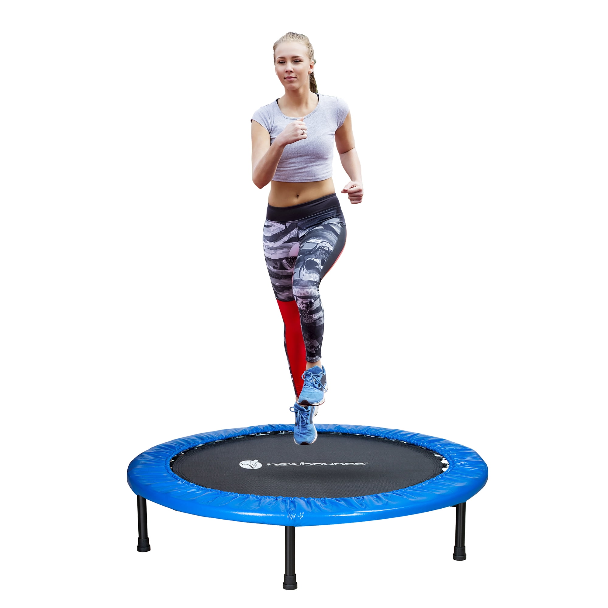 laver mad dragt skelet New Bounce 40'' Mini Trampoline - Foldable for Kids and Adults - Walmart.com