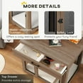 thumbnail image 6 of Pefilos 37" Dog Crate Furniture with Soft Water-Resistant Cushion, Drawer, Wooden Kennel Table, Indoor Dog House for Small Dogs, Brown, 6 of 11