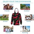 thumbnail image 5 of Goofa Cherry Pattern Hooded Sweatshirt for Youth Trendy youth sweatshirt Casual Hoodie for Boys and Girls-Medium, 5 of 6