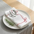 thumbnail image 4 of Set of 6 Cloth Napkins, Polyester Washable and Reusable Table Dinner Napkins for Restaurant, Weddings and Parties Red 14x20inch, 4 of 6