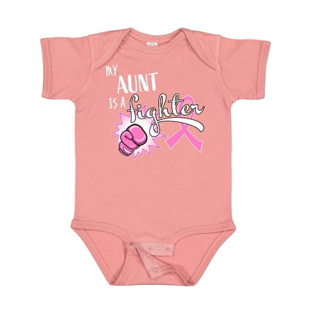 

Inktastic My Aunt is a Fighter- Breast Cancer Awareness Gift Baby Boy or Baby Girl Bodysuit