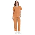 thumbnail image 4 of Garbnen Medical Scrubs Top and Pants Stretch V-Neck Women Scrub Top & Cargo Pants Nurse Uniform with Pockets, 4 of 7