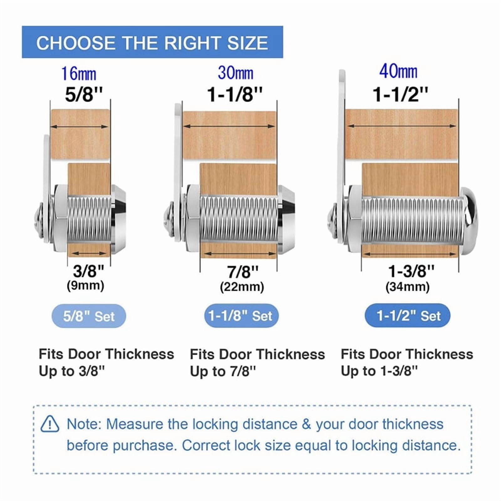 Cabinet Locks, Long Cam Locks Keyed Alike, Cabinet Cam Lock Set