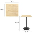 thumbnail image 5 of Modway Lippa Square 28" Wood Grain Mid-Century Modern Bar Table in Black Natural, 5 of 7