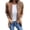 Caramel XXXL, variant on Women Suit Coat Lapel Long Sleeve Leopard Print Cuffs Suit Jacket Solid Color Loose Fit Open Front Casual Business Outwear
