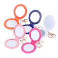 thumbnail image 3 of LEEYNEER Mini Pocket Makeup Mirror Cosmetic Compact Mirrors Portable Double Sides PU Leather Frame Make up Mirror for Women (Rosy), 3 of 8